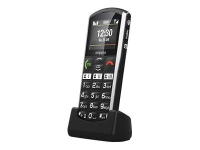 Simplicity (v27), Mobiltelefon Med Store Taster Og Udendørs, Sølv fra Emporia