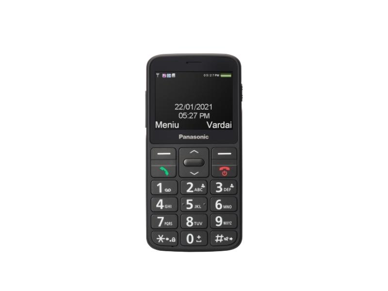 Kx Tu160   Funktionstelefon   Lcd Skærm   320 X 240 Pixels   Rear Camera 0,3 Mp   Sort fra Panasonic