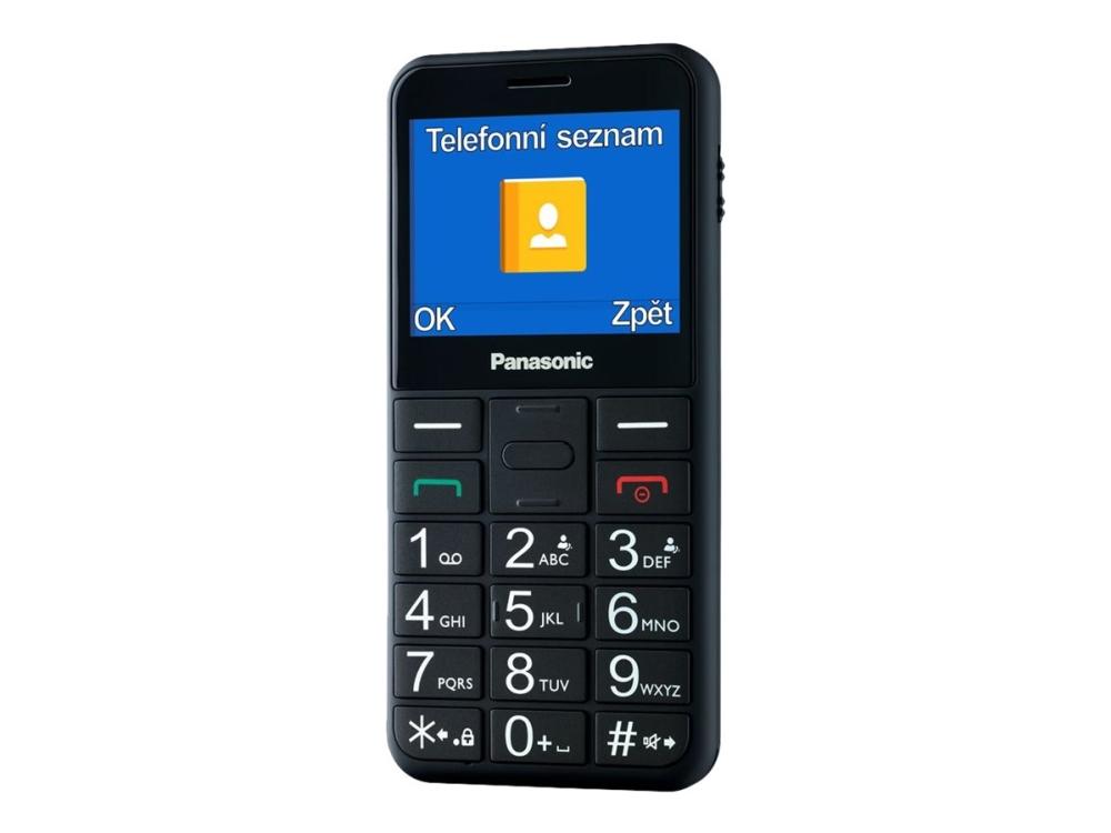 Kx Tu155   Funktionstelefon   Microsd Slot   Lcd Skærm   240 X 320 Pixels   Rear Camera 0,3 Mp   Sort fra Panasonic