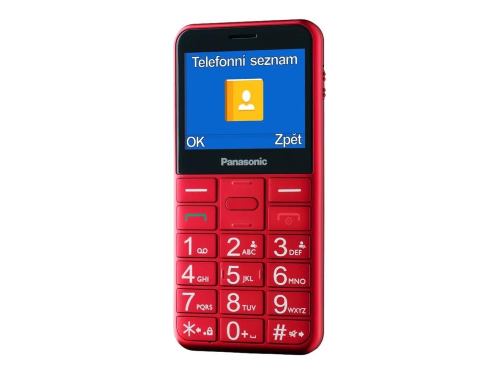 Kx Tu155   Funktionstelefon   Dual Sim   Microsd Slot   Lcd Skærm   240 X 320 Pixels   Rear Camera 0,3 Mp   Rød fra Panasonic
