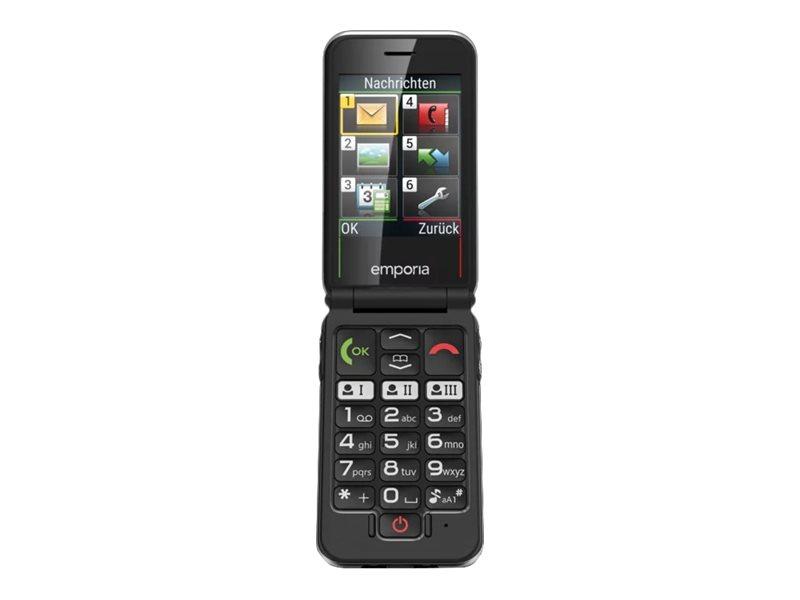 Joy Lte   4g Funktionstelefon   Ram 64 Gb   Intern Hukommelse 128 Mb   Microsd Slot   320 X 240 Pixels   Rear Camera 2 Mp   Sort fra Emporia