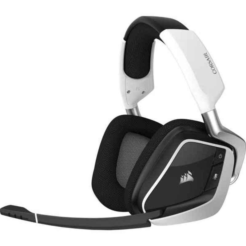 Bluetooth Headset Med Mikrofon Corsair Void Rgb Elite Wireless Hvid Sort Hvid