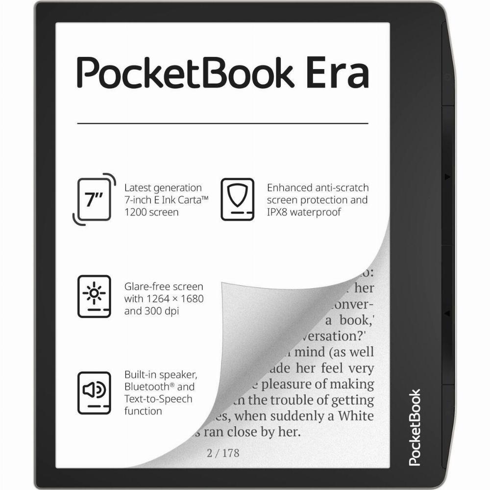 E Bog Pocketbook 700 Era Silver Multifarvet Sort Sølvfarvet 16 Gb 7"