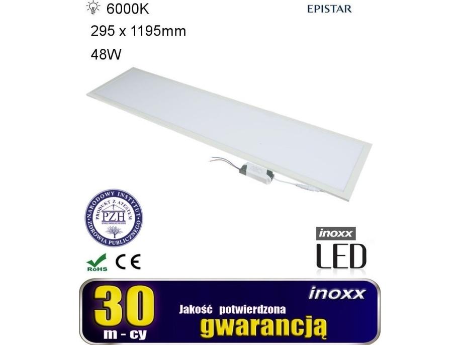 Loftpanel Led Loftlampe 120x30 48w Slank Lysflise 6000k Kold fra Nvox