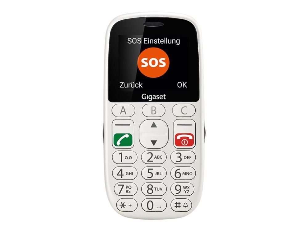 Gigaset Gl390   Funktionstelefon   Dual Sim   Ram 32 Mb   Intern Hukommelse 32 Mb   Microsd Slot   220 X 176 Pixels   Rear Camera 0,3 Mp   Perlehvid fra Gigaset Communications