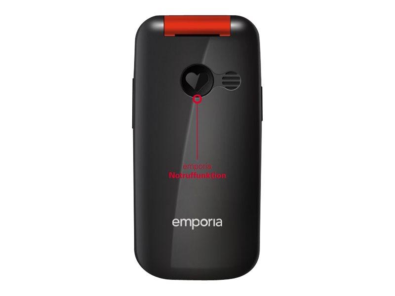 One   Funktionstelefon   Microsd Slot   Lcd Skærm   240 X 320 Pixels   Rear Camera 2 Mp   Sort, Rød fra Emporia