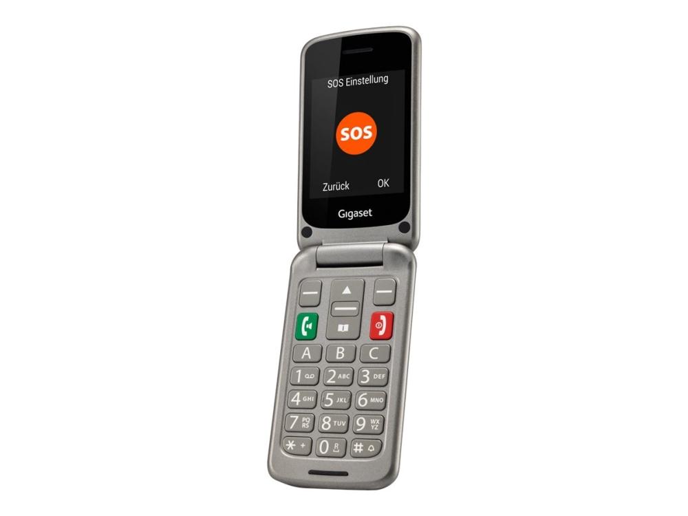 Gigaset Gl590   Funktionstelefon   Dual Sim   Ram 32 Mb   Intern Hukommelse 32 Mb   Microsd Slot   220 X 176 Pixels   Rear Camera 0,3 Mp   Titansølv fra Gigaset Communications