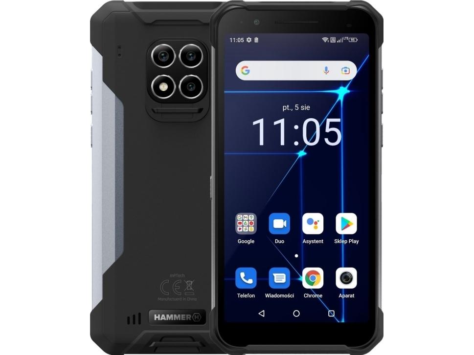 Hammer Construction, 15,2 Cm (6"), 6 Gb, 128 Gb, 16 Mp, Android 12, Sort, Sølv fra Myphone