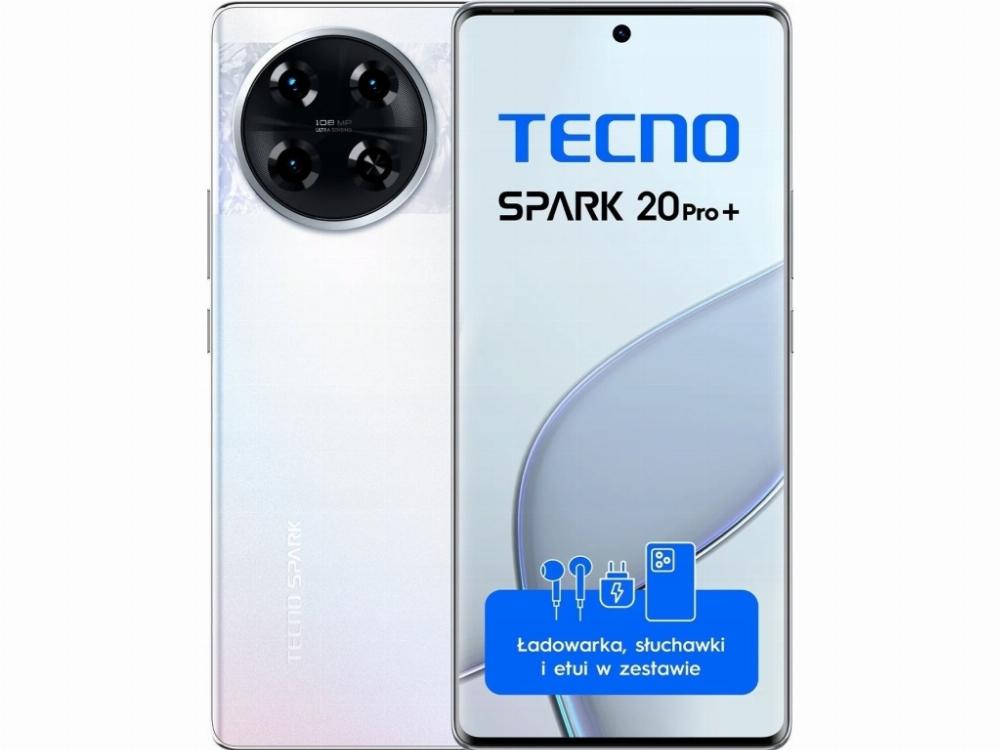 Smartphone   Spark 20 Pro+ 8 256gb, Farve: Lunar Frost fra Tecno