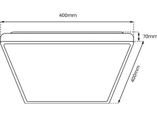 Loftslampe Eko Light Milagro Quadro Ml7928 Plafond Loftslampe 1x38w Led 3000 6000k Hvid fra Eko-light