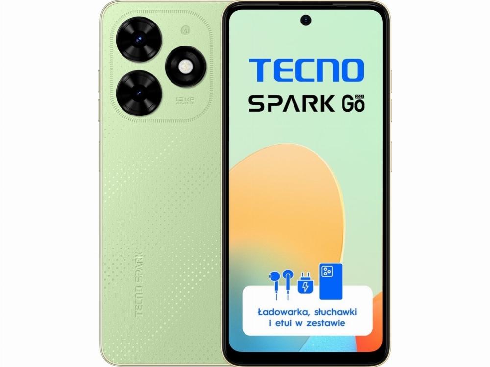 Mobile Spark Go 2024 16.8 Cm (6.6&quot ) Android 13 4g Usb Type C 4 Gb 128 Gb 5000 Mah Green fra Tecno
