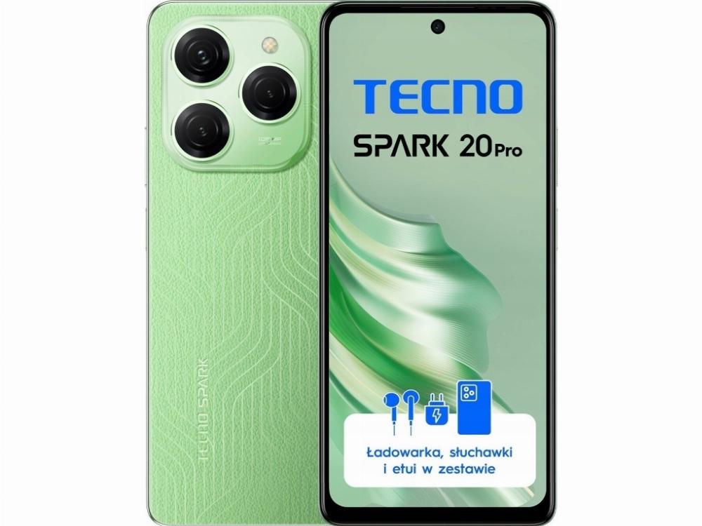 Spark 20 Pro 8 256gb Grøn Smartphone (kj6_256+12_msg) fra Tecno