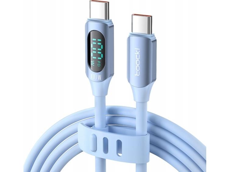 Cable Usb C To Usb C Toocki Txctt1  Xx04 B2, 2m, Fc 100w (blue) fra Usorteret