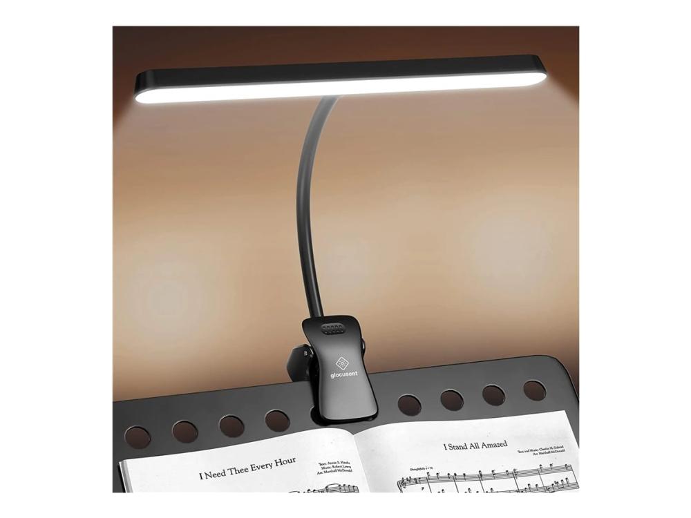 Glocusent Music Stand Wireless Light Til Nodestativ, Usb C 4000mah (sort) fra Usorteret