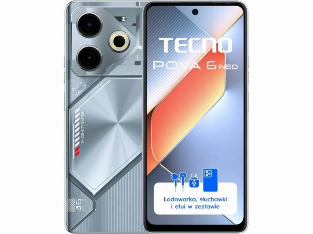 Pova 6 Neo Stjerneklar Sølv fra Tecno